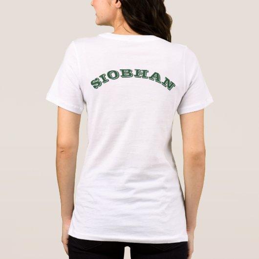 Persoonlijke Sint Patrick's Day Nerds Name Tri-Blend Shirt (Achterkant)