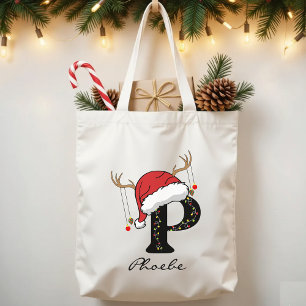Persoonlijke Sinterklaas Monogram Boodschappentas  Tote Bag