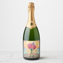 Persoonlijke Sip & Sunset Champagne Fles Sparkling Wijnetiket