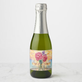 Persoonlijke Sip & Sunset Mini Mousserend Sparkling Wijnetiket
