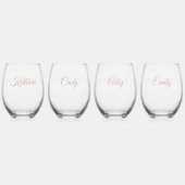 Persoonlijke Sip & Sunset Steel Wine Glas Set  (Achterkant)