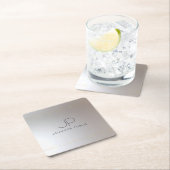 Persoonlijke Sjabloon Gold Silver Monogram Initiaa Kartonnen Onderzetters (Insitu)