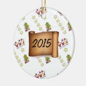 Persoonlijke Sjabloon voor kerstversiering met fot Keramisch Ornament (Links)