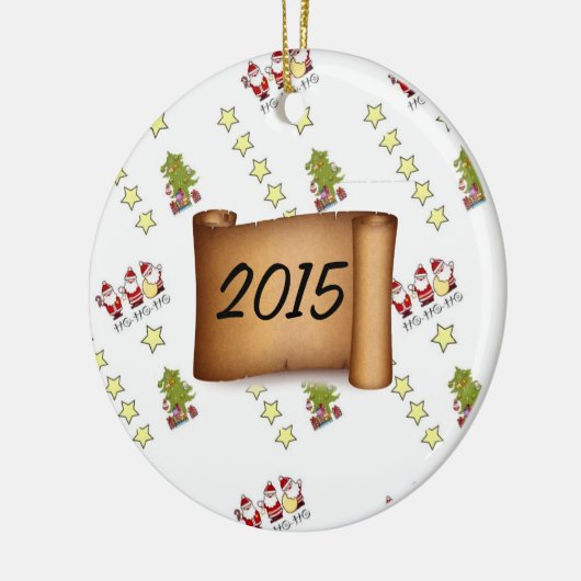 Persoonlijke Sjabloon voor kerstversiering met fot Keramisch Ornament (Links)