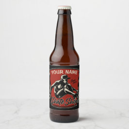 Persoonlijke Skate Shop Grab Trick Skateboarden  Bier Etiket