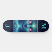 Persoonlijke Skateboard met Ruimte Alien (Horizontaal)