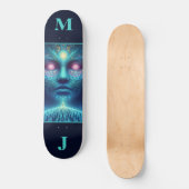 Persoonlijke Skateboard met Ruimte Alien (Voorkant)