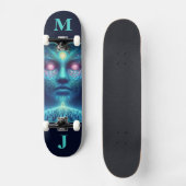 Persoonlijke Skateboard met Ruimte Alien (Voorkant)