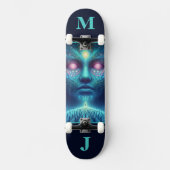 Persoonlijke Skateboard met Ruimte Alien (Voorkant)