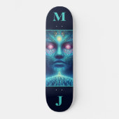 Persoonlijke Skateboard met Ruimte Alien (Voorkant)