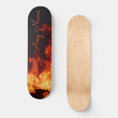 Persoonlijke Skateboard met Vlammen Ontwerp (Voorkant)