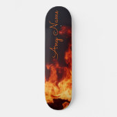 Persoonlijke Skateboard met Vlammen Ontwerp (Voorkant)