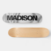 Persoonlijke Skateboard Naam zwarte grijze Koel (Horizontaal)