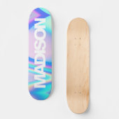 Persoonlijke Skateboard Name Holographic Wave (Voorkant)