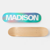 Persoonlijke Skateboards Naam Holographic Unicorn (Horizontaal)
