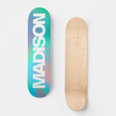 Persoonlijke Skateboards Naam Holographic Unicorn (Voorkant)