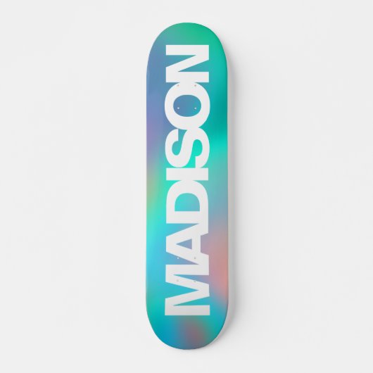 Persoonlijke Skateboards Naam Holographic Unicorn (Voorkant)