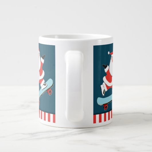 Persoonlijke Skater Holiday Gift Giant Coffee Mok (Achterkant)