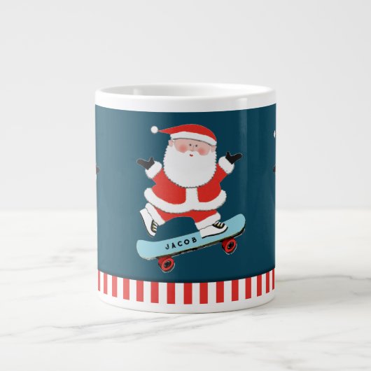 Persoonlijke Skater Holiday Gift Giant Coffee Mok (Voorkant)