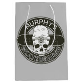 Persoonlijke Skater NAAM Schedel Skateboarden Skat Medium Cadeauzakje (Voorkant)