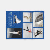 Persoonlijke Skating Photo Collage Skater Fleece Deken (Voorkant (Horizontaal))