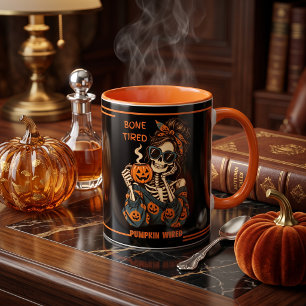 Persoonlijke Skeleton Halloween Koffie Mok