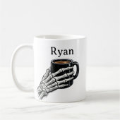 Persoonlijke Skeleton Hand Koffiemok Cadeau (Links)