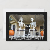 Persoonlijke Skeletons Halloween Party Kaart (Voorkant)