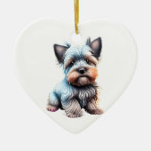 Persoonlijke Skye Terrier Puppy Keramisch Ornament (Voorkant)