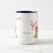 Persoonlijke "Slaap Mutsje" Puppies Waterverf Mu Mok (Midden)