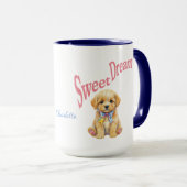 Persoonlijke "Slaap Mutsje" Puppies Waterverf Mu Mok (Voorkant rechts)