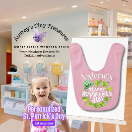 Persoonlijke slab voor baby's eerste St. Patrick's Baby Slabbetje