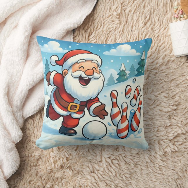 Persoonlijke Slag Santa Bowling  Kussen (Deken)