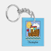 Persoonlijke sleepboot  sleutelhanger (Voorkant Links)