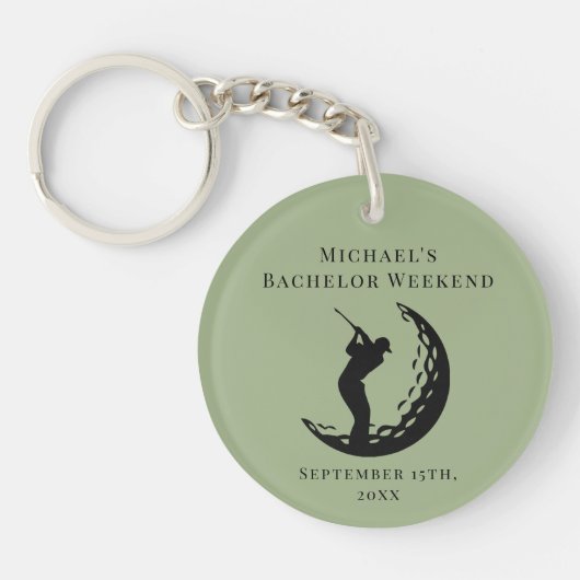 Persoonlijke Sleutelhanger | Heren Golf Weekend (Voorkant)