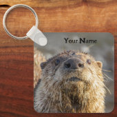 Persoonlijke Sleutelhanger met Rivierotter - Voeg (Voorkant)