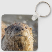 Persoonlijke Sleutelhanger met Rivierotter - Voeg (Achterkant)