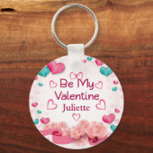 Persoonlijke Sleutelhanger 'Wees Mijn Valentijn' (Voorkant)