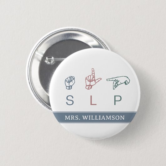 Persoonlijke SLP-sprekerspektoloog appreciatie Ronde Button 5,7 Cm (Voorkant /achterkant)