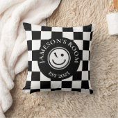Persoonlijke Smiley Dambord Worp Kussen (Deken)