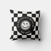 Persoonlijke Smiley Dambord Worp Kussen (Voorkant)