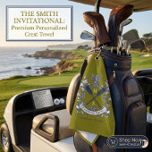 Persoonlijke Smith Invitational Crest & Oars Olijf Golfhanddoek