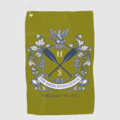 Persoonlijke Smith Invitational Crest & Oars Olijf Golfhanddoek (Voorkant)
