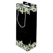 Persoonlijke Sneeuwbes+Eucalyptus Kerst Wijn Cadeautas (Voorkant Gekanteld)