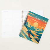Persoonlijke Sneeuwboard Berg Zonsondergang Aangep Planner (Display)