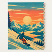 Persoonlijke Sneeuwboard Berg Zonsondergang Aangep Planner (Achterkant)