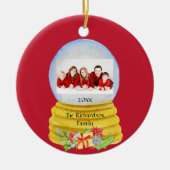 Persoonlijke sneeuwbol foto keramisch ornament (Voorkant)