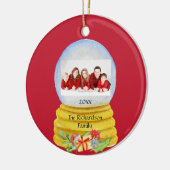 Persoonlijke sneeuwbol foto keramisch ornament (Links)