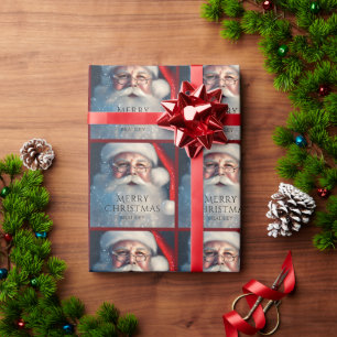 Persoonlijke Sneeuwige Kerstman Kerstmis Cadeaupapier