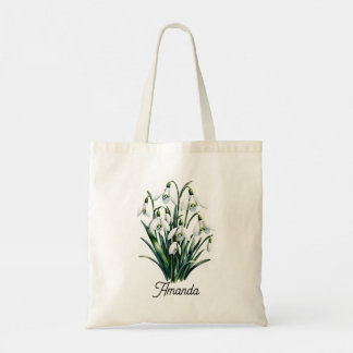 Persoonlijke Sneeuwklokje Bloemenkleptas – Aangepa Tote Bag